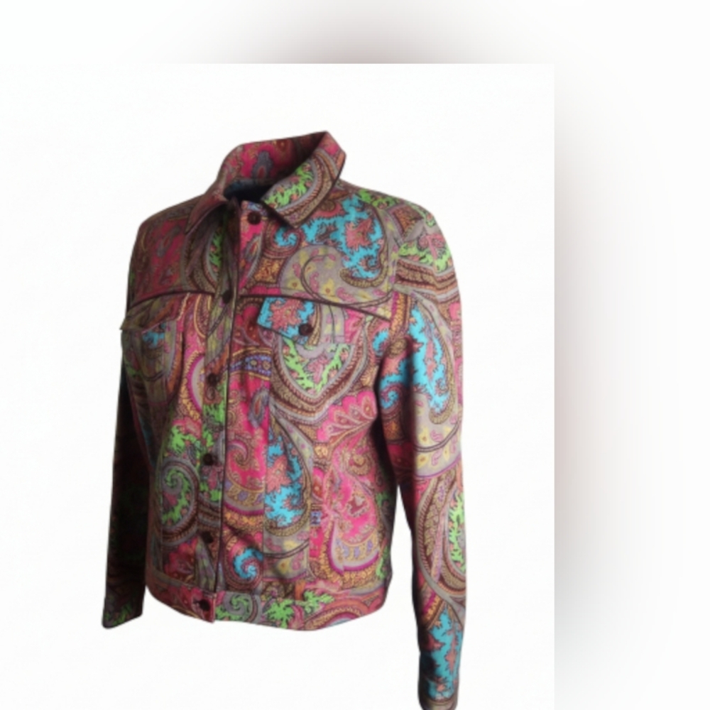 DETAILS Colorful Paisley TOP SIZE 8 - Picture 7 of 7